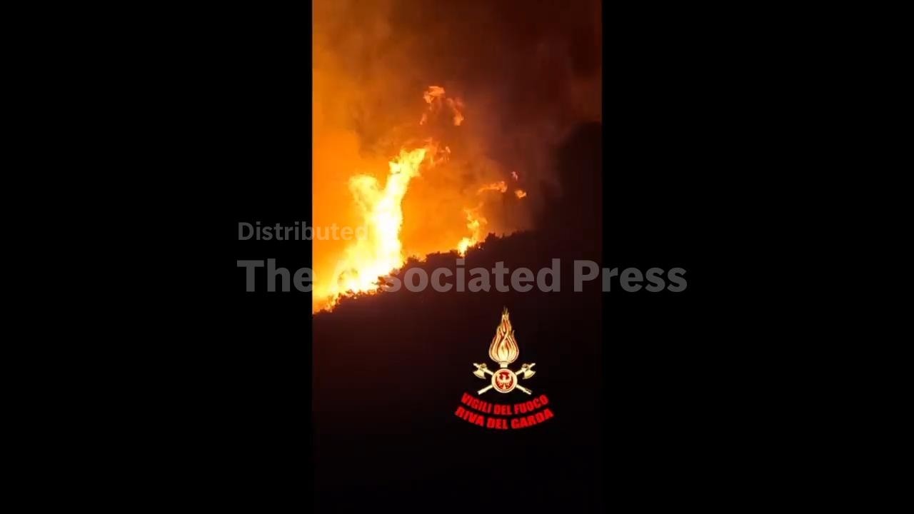 Major fire in woods near Italy's Lake Garda forces evacuations