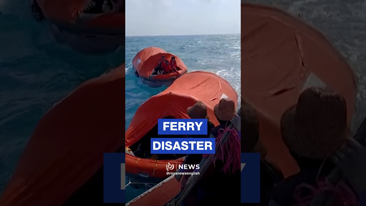 Rescuers evacuate passengers after ferry capsizes off Indonesia