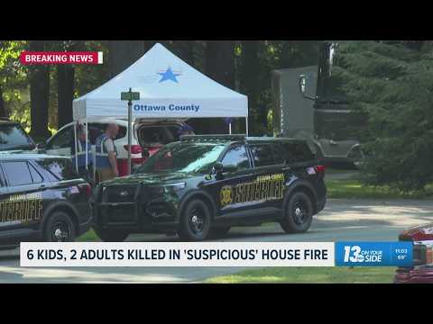 6 children, 2 adults found dead after 'suspicious' house fire in Grand Haven Township