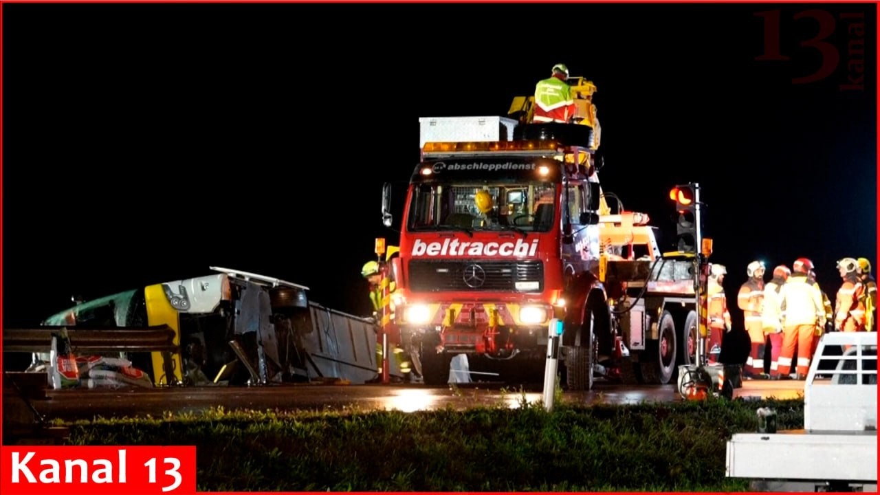 A Dutch tour bus overturns in Switzerland, killing several people