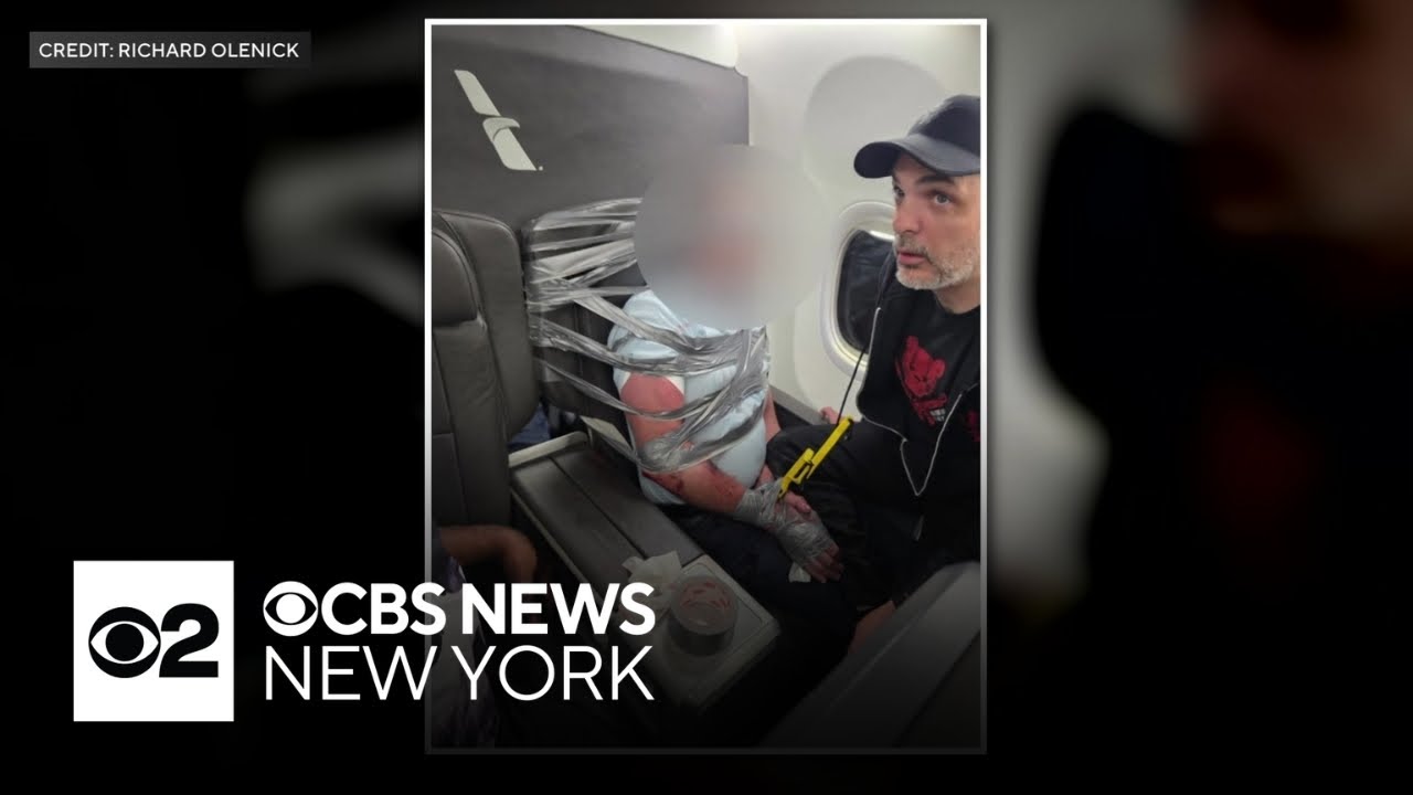 American Airlines passengers help duct tape disruptive man to seat on flight to Newark