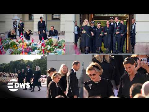 FULL: Norway&rsquo;s Royal Family Visits Sea of Flowers After King Harald V&rsquo;s Death | AQ1E