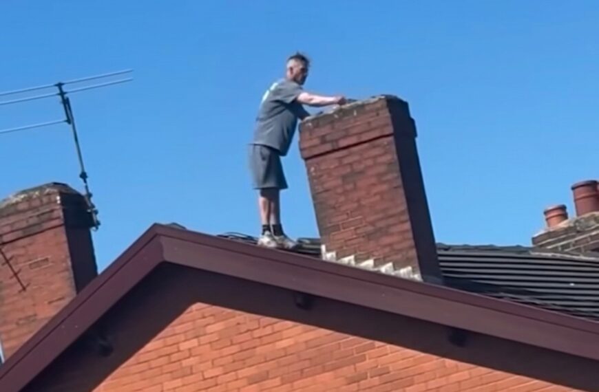 Man gaat compleet door het lint op dak: omwonenden kijken geschokt toe