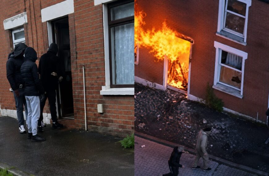Zorgelijke beelden uit Belfast: angstige gezinnen vluchten uit hun woningen