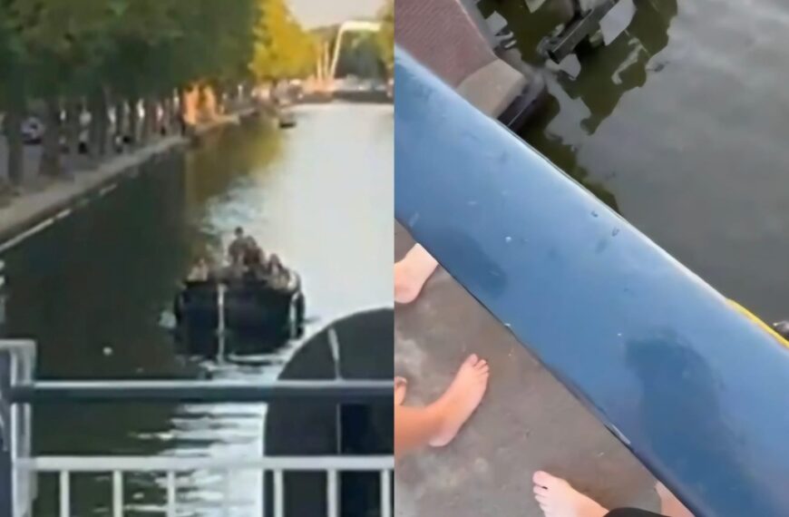 Vrouw gewond nadat jongeren dit vanaf een brug naar beneden gooien