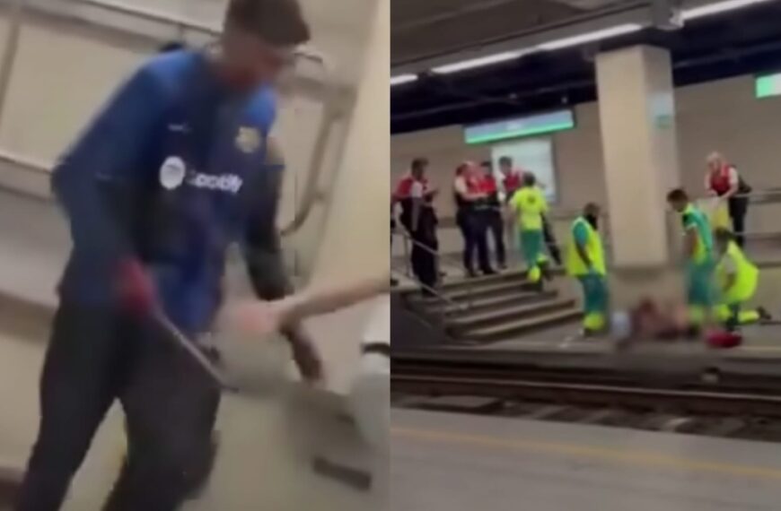 Schokkende aanval in metrostation: alles op beeld vastgelegd